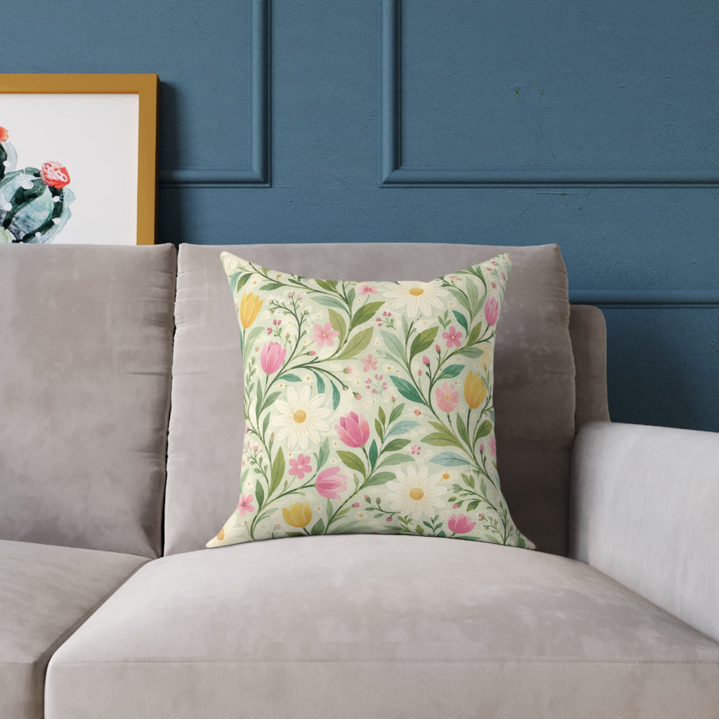 Florid Cute Pillow - Square Poly Pillow