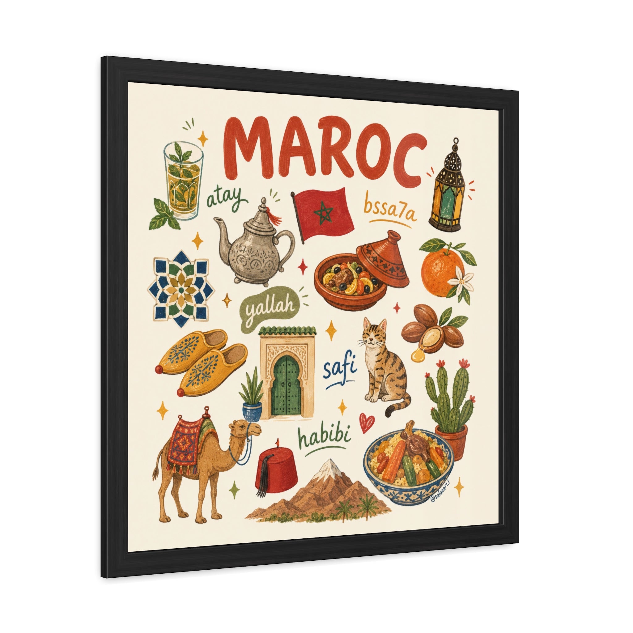 "Cute Moroccan Souvenir" Framed Posters