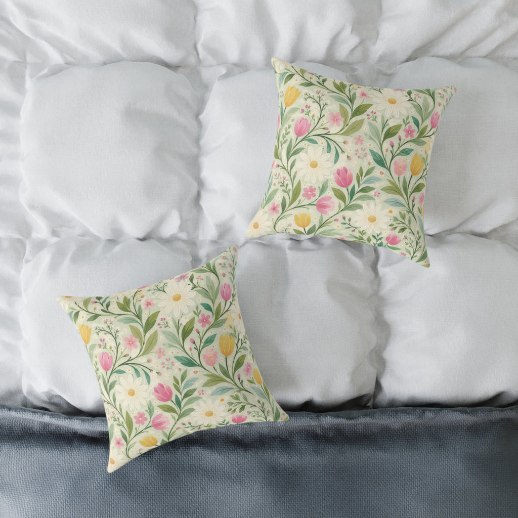 Florid Cute Pillow - Square Poly Pillow