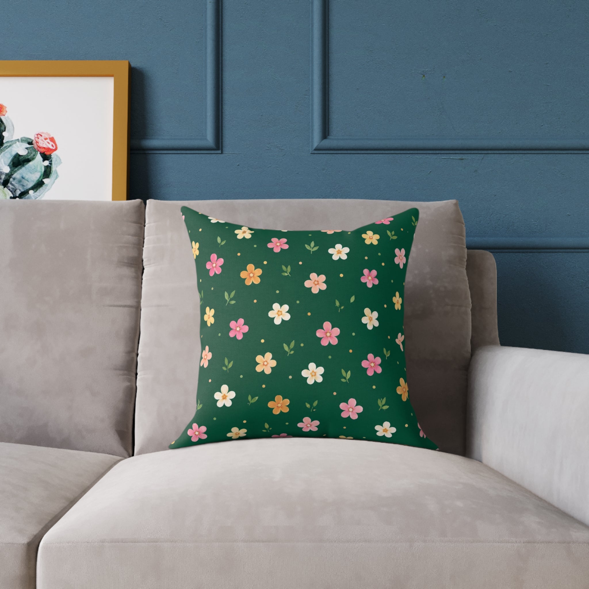 Florid Cute Pillow - Square Poly Pillow