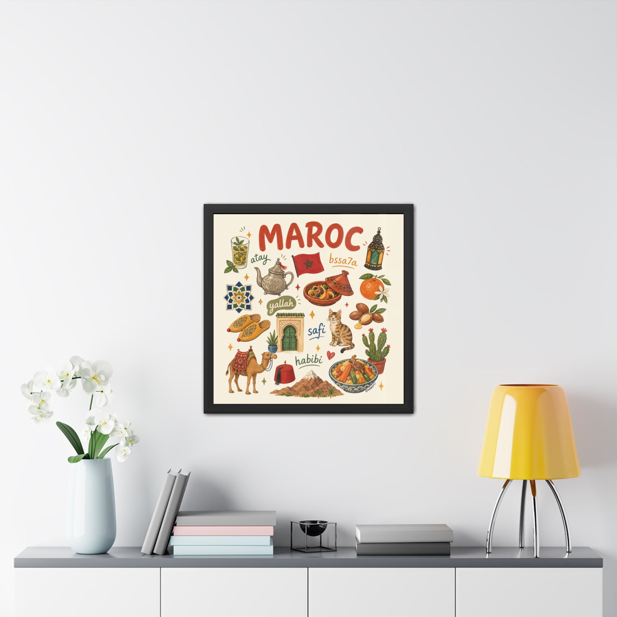 "Cute Moroccan Souvenir" Framed Posters