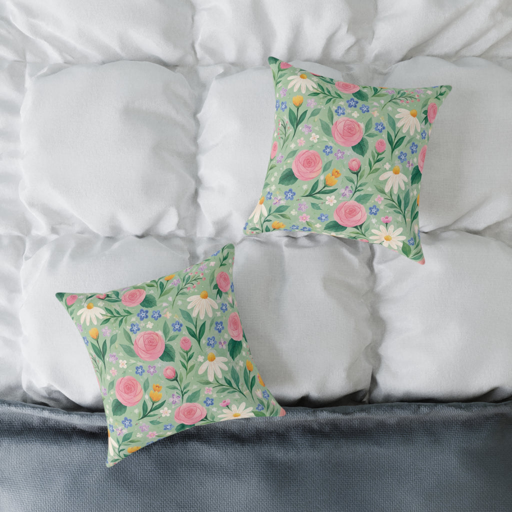 Florid Cute Pillow - Square Poly Pillow