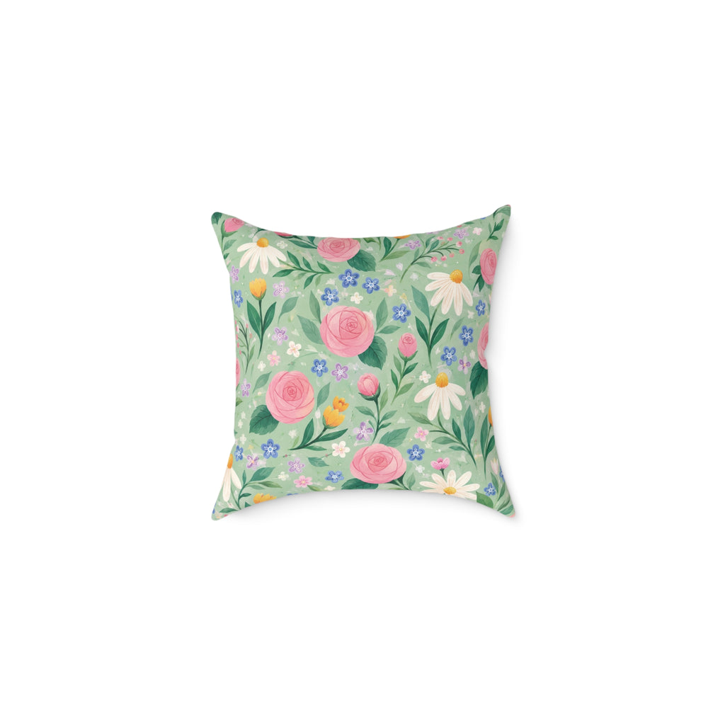 Florid Cute Pillow - Square Poly Pillow